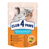 Вологий корм для кішок із чутливим травленням Club 4 Paws Premium pouch 80 г - курка