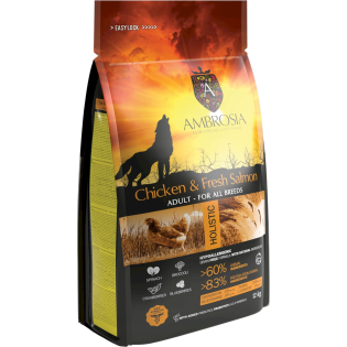 Корм сухий Ambrosia Grain Free Dog Adult Chicken & Veggies для дорослих собак усіх порід з куркою та овочами 12 кг Корм сухий Ambrosia Grain Free Dog Adult Chicken & Veggies для дорослих собак усіх порід з куркою та овочами 12 кг