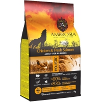 Сухий корм Ambrosia Grain Free для дорослих собак усіх порід з куркою та свіжим лососем 2 кг Сухий корм Ambrosia Grain Free для дорослих собак усіх порід з куркою та свіжим лососем 2 кг