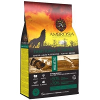 Сухий корм Ambrosia Grain Free контроль ваги для дорослих собак будь-якого віку зі свіжою індичкою та лососем 12 кг