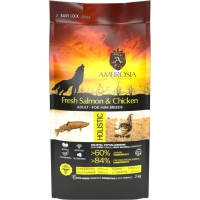 Сухий корм Ambrosia Grain Free для дорослих собак малих порід зі свіжою куркою та лососем 2 кг Сухий корм Ambrosia Grain Free для дорослих собак малих порід зі свіжою куркою та лососем 2 кг