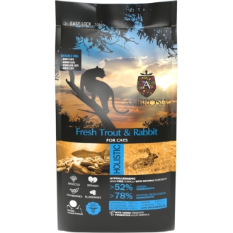 Сухий корм Ambrosia Grain Free для котів зі свіжою фореллю та кроликом 5 кг