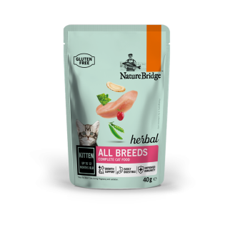 Сухий корм Nature Bridge Herbal Complete Food для кошенят з куркою 40 г