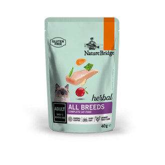 Сухий корм Nature Bridge Herbal для дорослих котів з куркою 40 г