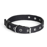 Нашийник брезент подвійний безрозмірний Kareline 20 мм чорний
