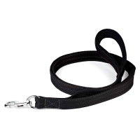 Повідець нейлон з 2 ручками посилений Kareline Keeper Active 2см 1,5м чорний