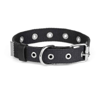 Нашийник брезентовий одинарний безрозмірний Kareline 3,5 см чорний