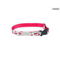 Нашийник для собак Amiplay Be Happy M 25-40 * 2 см - кавун