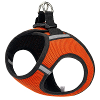 Шлейка з сітчатого нейлону для собак малих порід Kareline M помаранчева