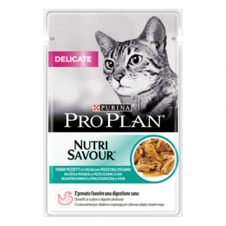 Вологий корм для котів з чутливим травленням Purina Pro Plan Delicate 85г -  океанічна риба