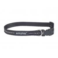 Нашийник для собак Amiplay Reflective S 20-35* 1 см - чорний