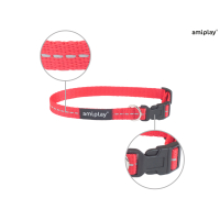 Нашийник для собак Amiplay Reflective M 25-40 * 1,5 см - червоний Нашийник для собак Amiplay Reflective M 25-40 * 1,5 см - червоний