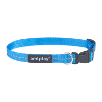 Нашийник для собак Amiplay Reflective XL 45-70 * 2,5 см -  блакитний