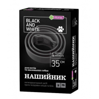 Вітомакс нашийник Black and White для котів та собак, чорний 35см  