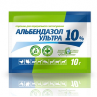 Альбендазол Ультра 10% порошок, 10 г, ТМ O.L.KAR Альбендазол Ультра 10% порошок, 10 г, ТМ O.L.KAR