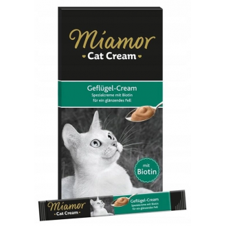 Ласощі MIAMOR Cat GEFLUGEL-CREM з біотином (ціна за 1шт)