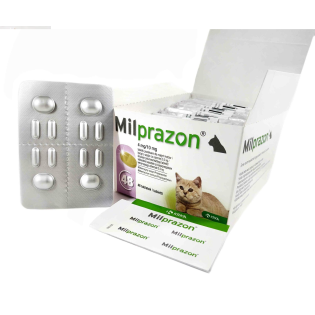 Таблетки  для котів та кошенят від гельмінтів Мілпразон KRKA від 0,5кг (ціна за 1шт)