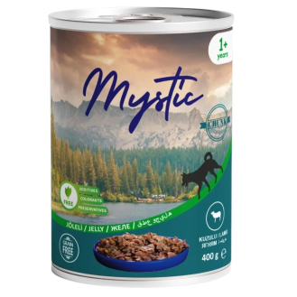 Вологий корм Mystic для собак шматочки ягнятини в желе 400г Вологий корм Mystic для собак шматочки ягнятини в желе 400г