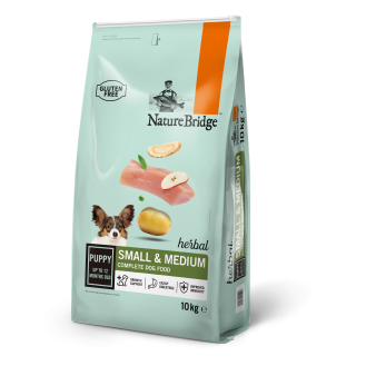 Корм для цуценят малих та середніх порід Nature Bridge Herbal супер - преміум 10кг (ціна за 1 кг)