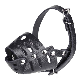 Намордник шкіряний закритий малі породи Kareline S - чорний