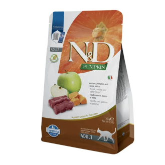 Сухий корм для кішок Farmina N&D Pumpkin Grain Free Adult 300 г - оленина, гарбуз та яблуко Сухий корм для кішок Farmina N&D Pumpkin Grain Free Adult 300 г - оленина, гарбуз та яблуко