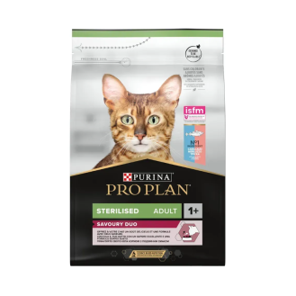 Cухий корм для котів Pro Plan Sterilised Savoury Duo 3 кг - тріска та форель Cухий корм для котів Pro Plan Sterilised Savoury Duo 3 кг - тріска та форель