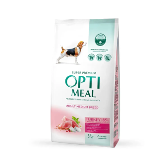 Сухий корм для собак Optimeal Medium Breed Adult 1,5 кг - індичка