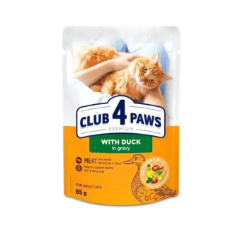 Вологий корм для котів Club 4 Paws Premium pouch 85 г - Качка