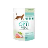 Вологий корм для котів Optimeal Adult 85 г - кролик у морквяному желе