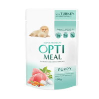 Вологий корм для цуценят Optimeal Puppy 100 г - індичка та морква Вологий корм для цуценят Optimeal Puppy 100 г - індичка та морква