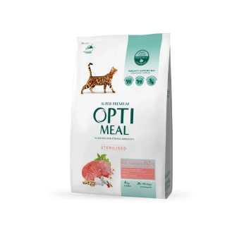 Cухий корм для стерилізованих котів Optimeal Sterilised - яловичина та сорго 1кг на вагу