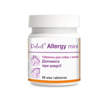 Вітамінно-мінеральна добавка для собак та котів Dolfos Dolvit Allergy 1 таблетка Вітамінно-мінеральна добавка для собак та котів Dolfos Dolvit Allergy 1 таблетка