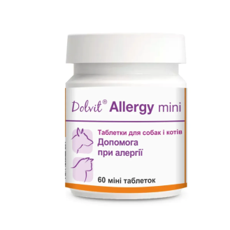 Вітамінно-мінеральна добавка для собак та котів Dolfos Dolvit Allergy 1 таблетка
