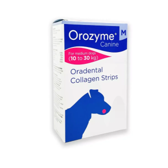 Жувальні смужки Orozyme Орозим для гігієни ротової порожнини собак, M для середніх порід 10-30 кг 1 смужка