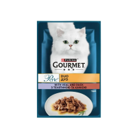 Вологий корм для котів Gourmet Perle Duo 85 г - телятина та качка