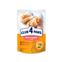 Вологий корм для котів Club 4 Paws Premium pouch 85 г - індичка в желе