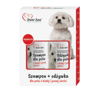 Шампунь + Кондиціонер для собак білої шерсті Over Zoo Kit white and light hair dogs 240 мл