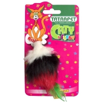 Іграшка для кота Tatrapet мишка кольорова плюшева  (ціна за 1шт)