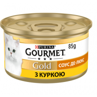 Вологий корм для котів Gourmet Gold Соус де-люкс 85 г - курка