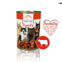 Вологий корм для котів Fine Cat консерва 415 г - яловичина