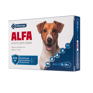Краплі ''Альфа'' для собак 4 -10 кг (1 піпетка)