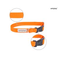 Нашийник для собак Amiplay Samba M 25-40 * 2 см - помаранчевий