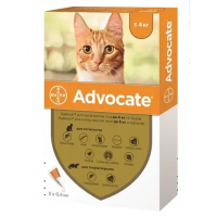 Краплі на холку для котів  Elanco | Bayer - Advocate до 4кг( ціна за 1шт)