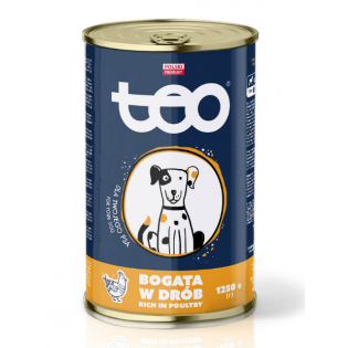 Вологий корм для собак Тео консерва 1250 г - курка