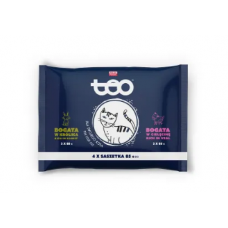 Вологий корм для котів Тео 85 г - кролик та телятина (ціна за 1 пауч)