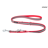 Повідець для собак Amiplay Shine 6 в1 M 100-200 *1,5 см - червона Повідець для собак Amiplay Shine 6 в1 M 100-200 *1,5 см - червона