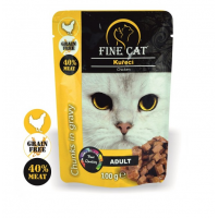 Вологий корм для котів Fine Cat 100 г - курка