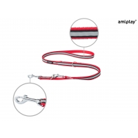 Повідець для собак Amiplay Shine 6 в1 L 100-200 * 2 см - червона Повідець для собак Amiplay Shine 6 в1 L 100-200 * 2 см - червона