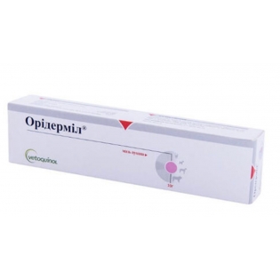 Орідерміл (Oridermyl) — вушна мазь для собак і котів при отодектозі та зовнішньому отиті, 10 г Орідерміл (Oridermyl) — вушна мазь для собак і котів при отодектозі та зовнішньому отиті, 10 г