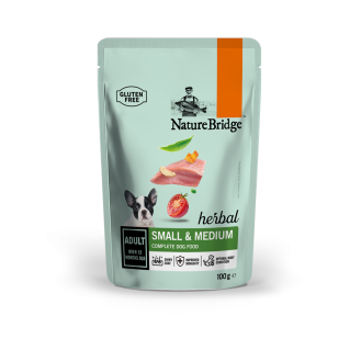 Сухий корм для собак малих та середніх порід Nature Bridge Herbal супер - преміум 100г